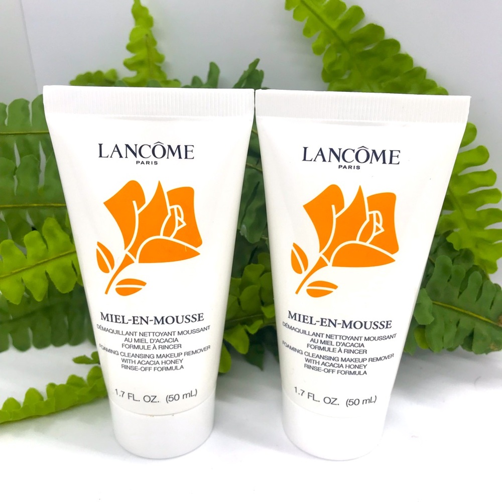 2 x Lancôme MIEL-EN-MOUSSE Foaming Cleansing Makeup Remover 1.7oz/50 ml